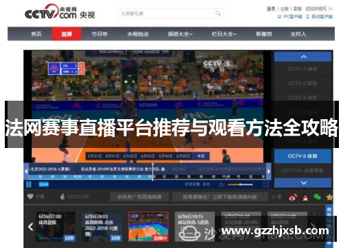 法网赛事直播平台推荐与观看方法全攻略
